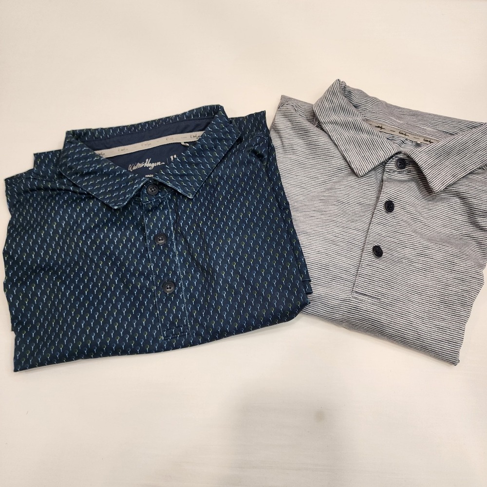 Bundle Of 2 Walter Hagan Large Golf Polo Shirts